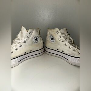 Converse Cream High-Top Sneakers